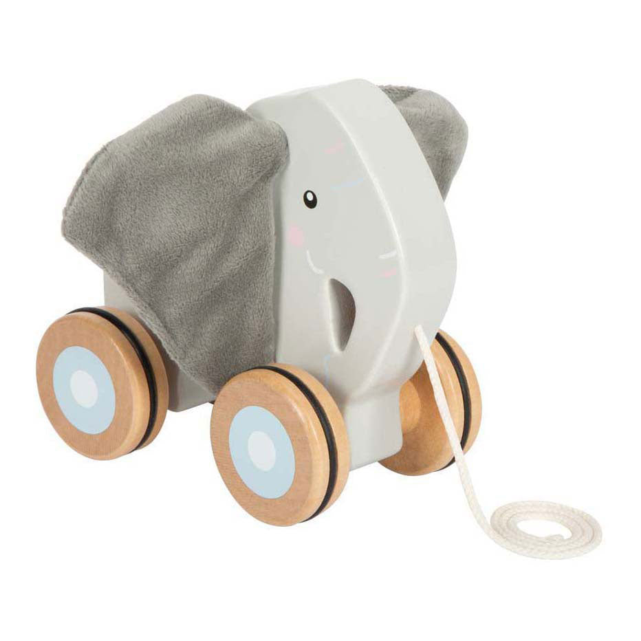 Small foot - houten trekolifant met knisperende oren