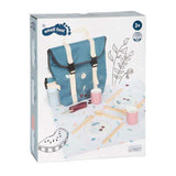 Kleiner Fuß - Rucksack mit hölzernem Picknick leckeres Spielset, 14dlg.