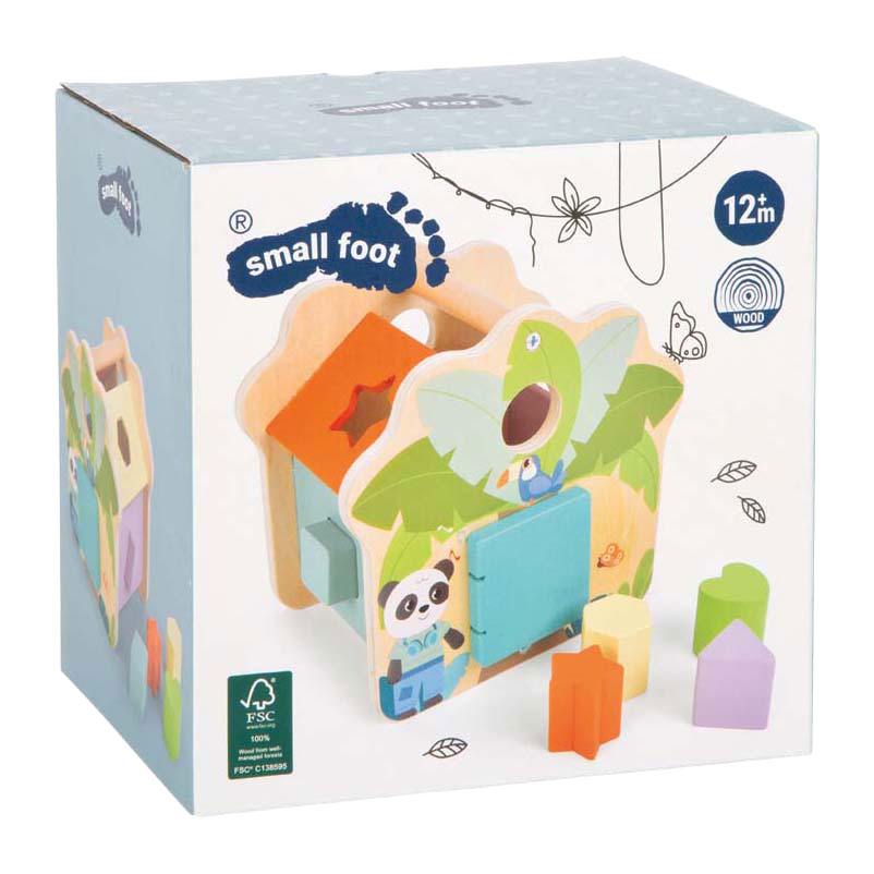 Liten fot - sorterare i träform djungelvänner fsc