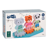 Small foot - houten stapelspel met tandwielen jungle friends fsc