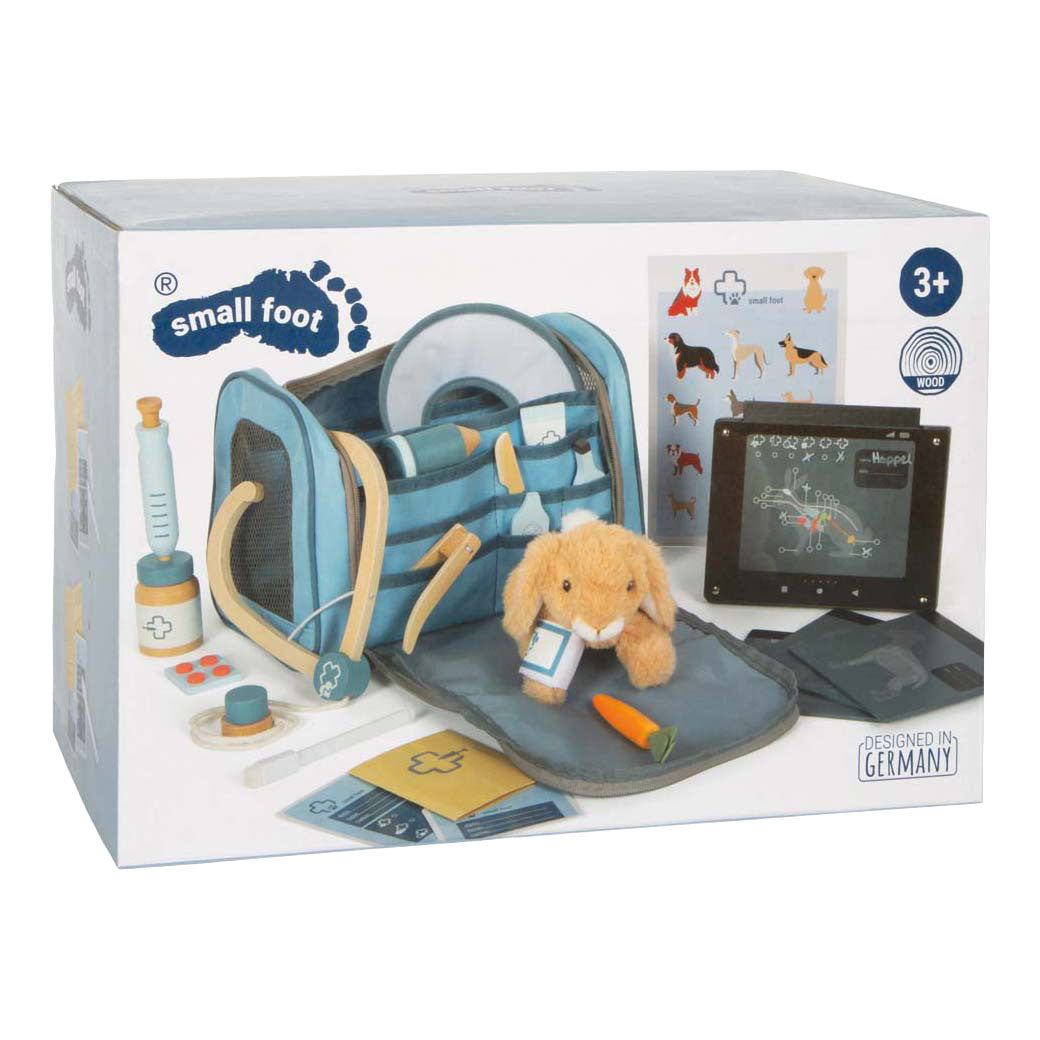 Small foot - dierenartstas met pluche konijn