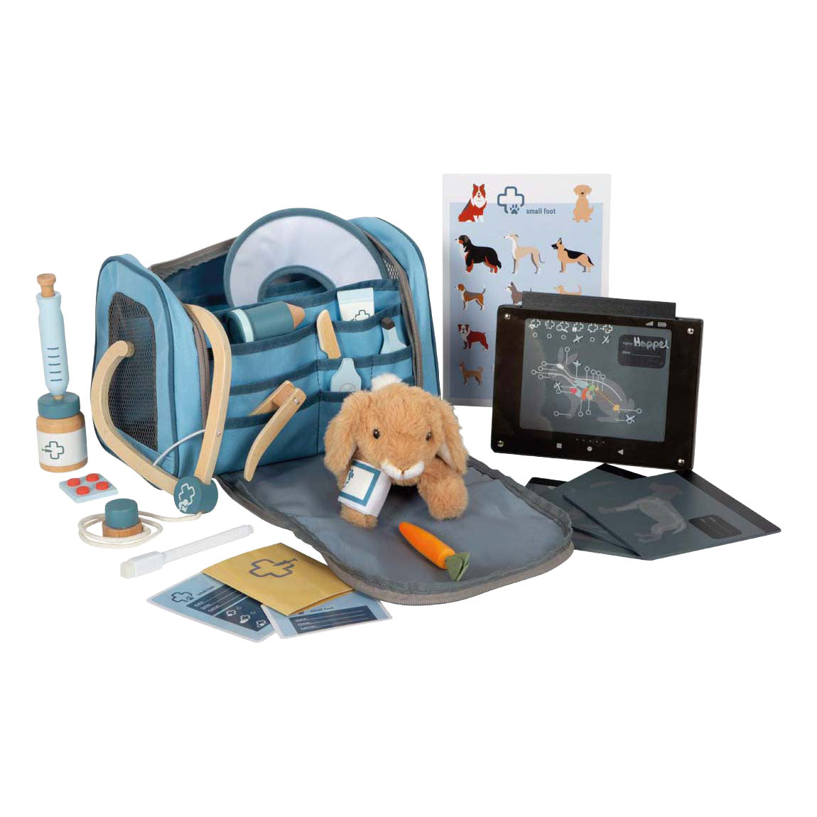 Small foot - vet bag with plush rabbit