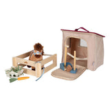 Set da gioco Small Foot - Cavallo con stalla e accessori in borsa