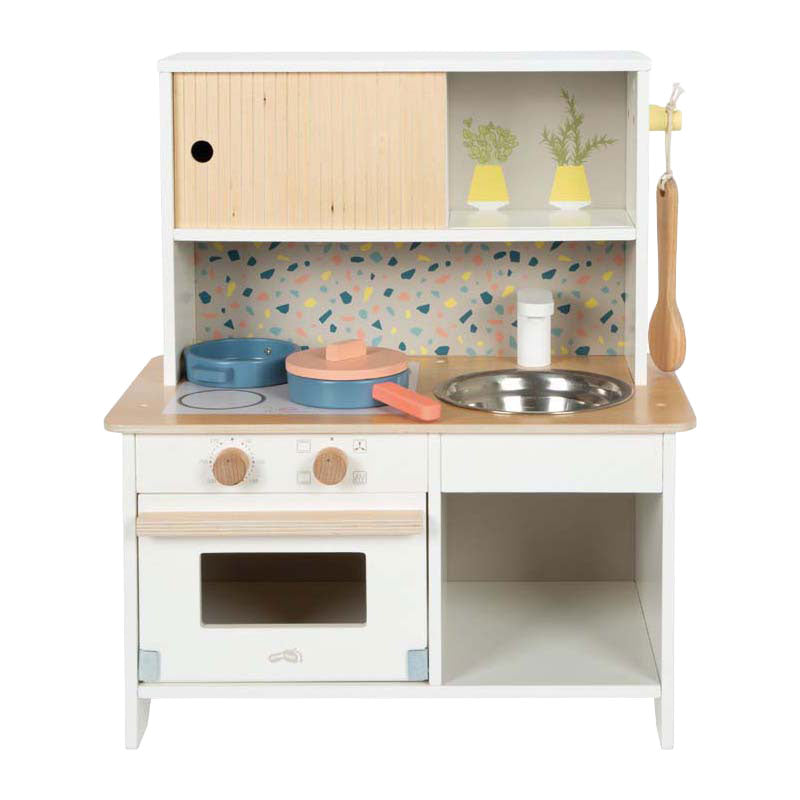 Small foot - houten terrazzo speelkeuken compact