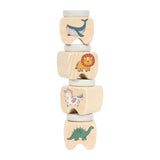 Small foot - houten melktandendoosjes - 4st.