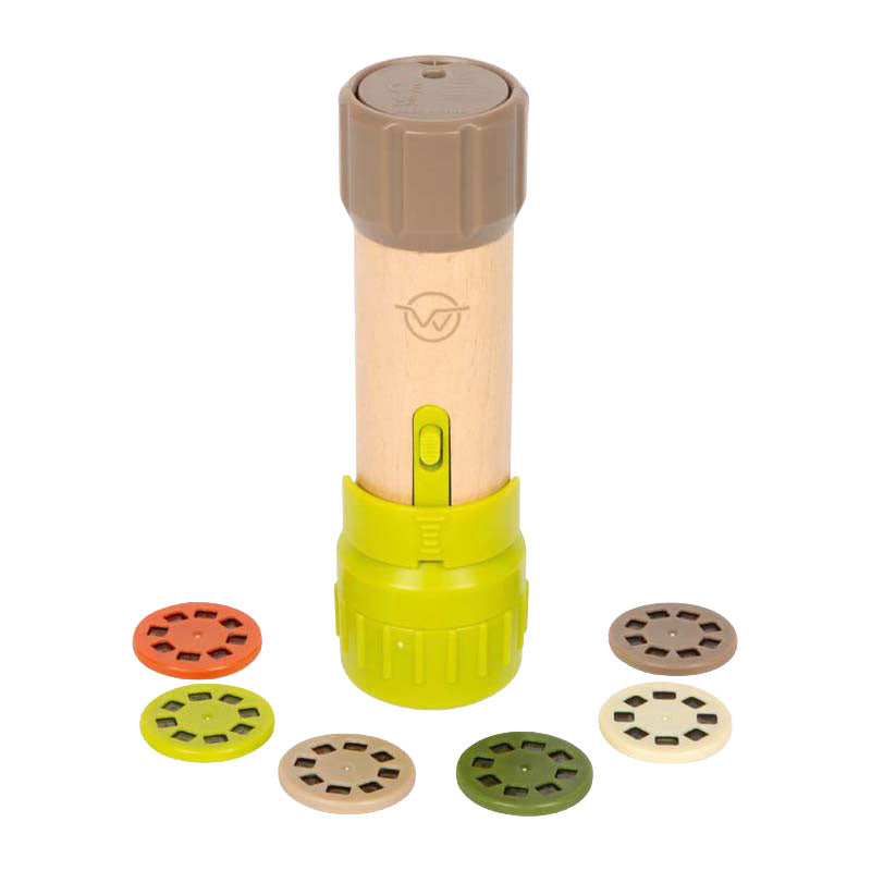 Small foot - flashlight and projector discover
