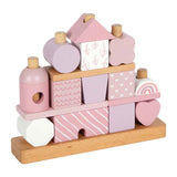 Klenge Fouss - Holzstackhaus rosa - 18 Stéck.