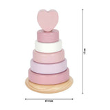 Small foot - houten stapeltoren roze - 7dlg.