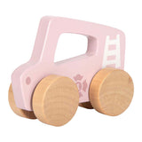 Small foot - houten duwautootje roze