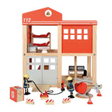 Small foot - houten grote brandweerkazerne met accessoires