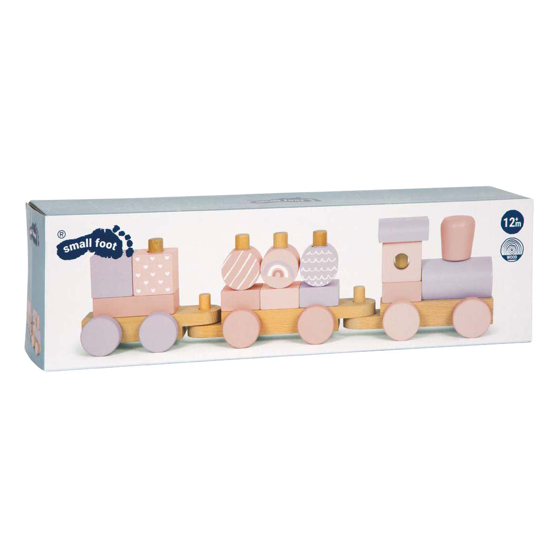 Small foot - wooden train pink