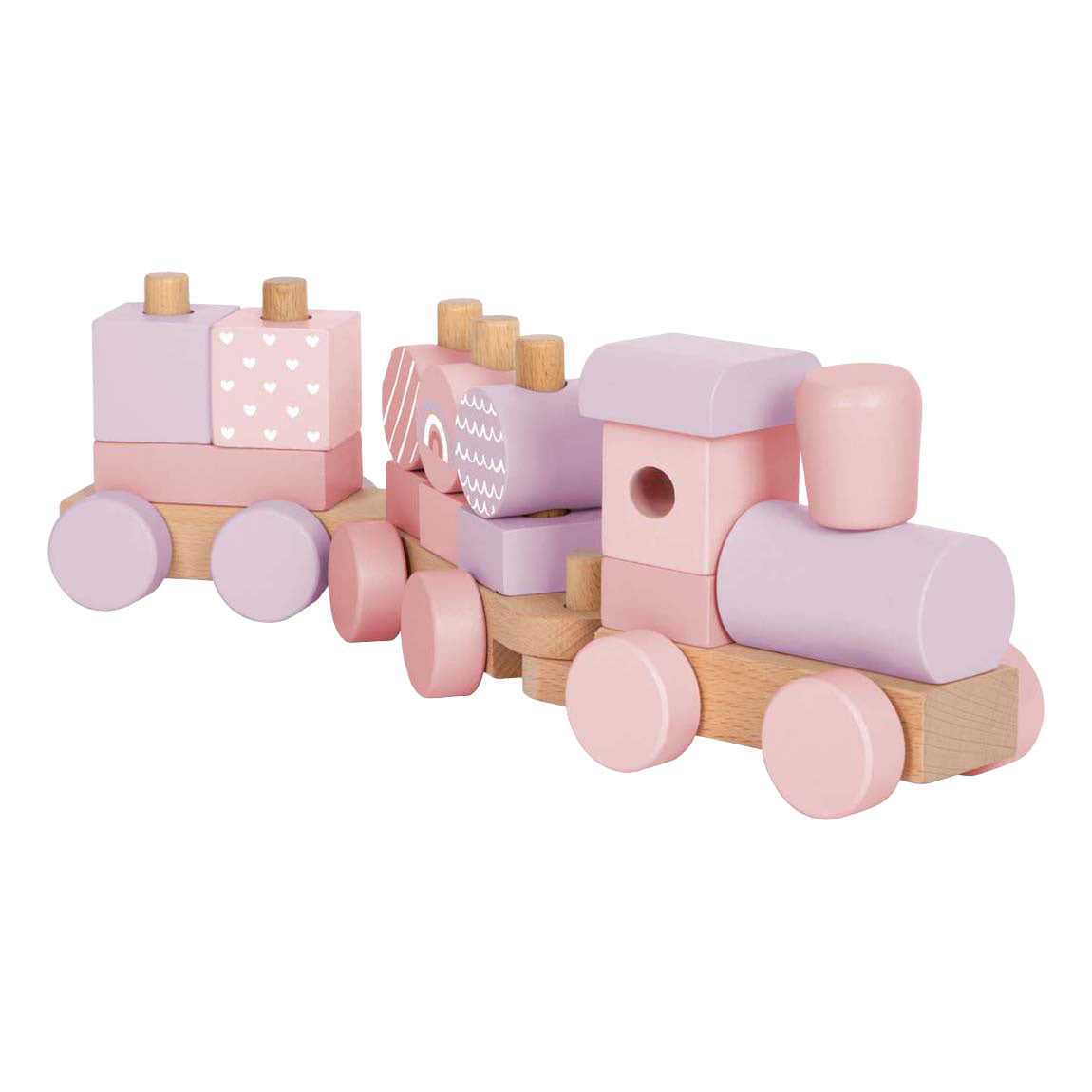 Small foot - wooden train pink
