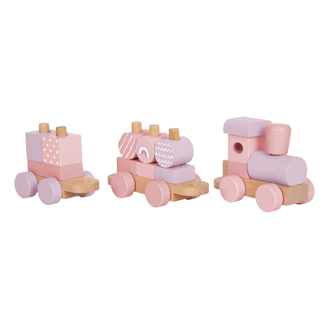 Small foot - wooden train pink
