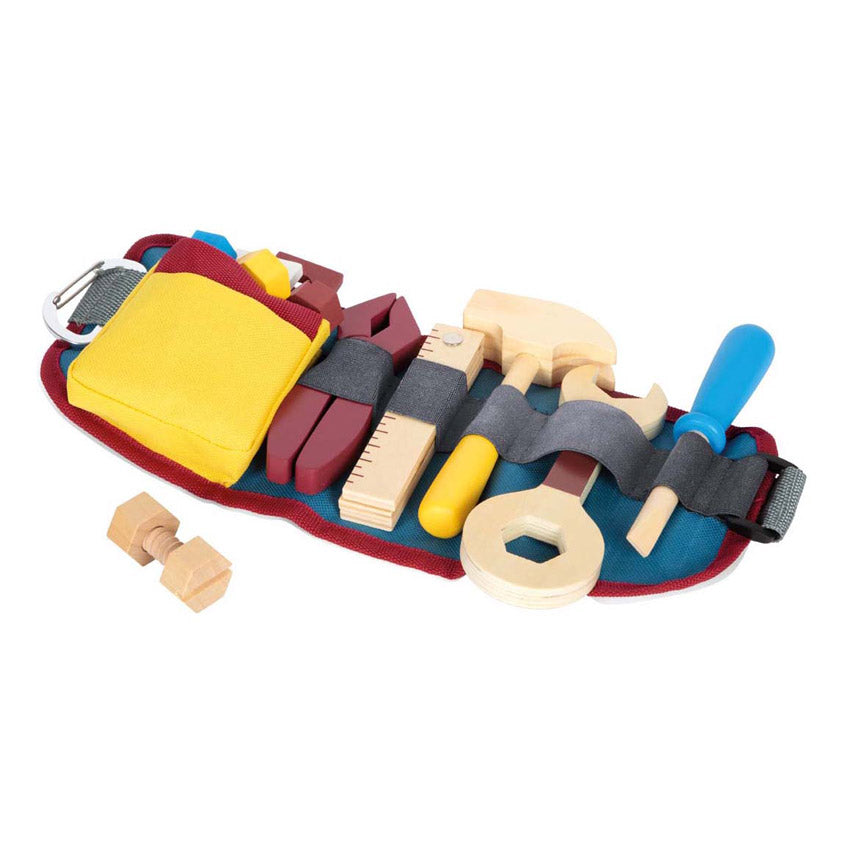 Small foot wooden tool with strap