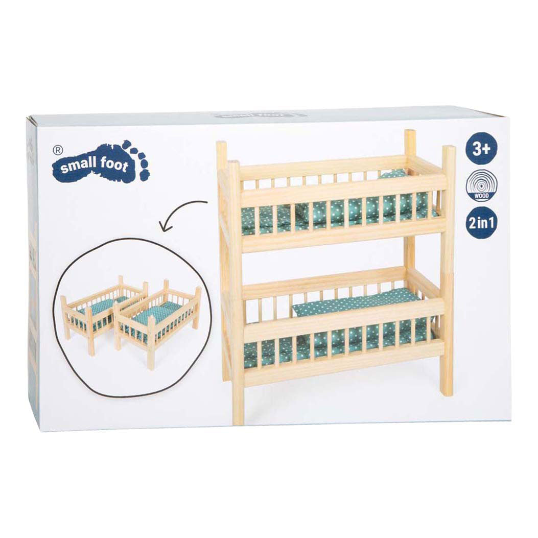 Cos beag - leaba bunk doll adhmaid