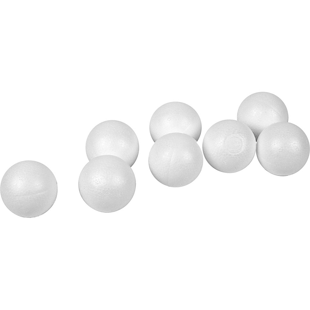 Creativ company balls, d 4 cm, white, 100 pieces 1 box