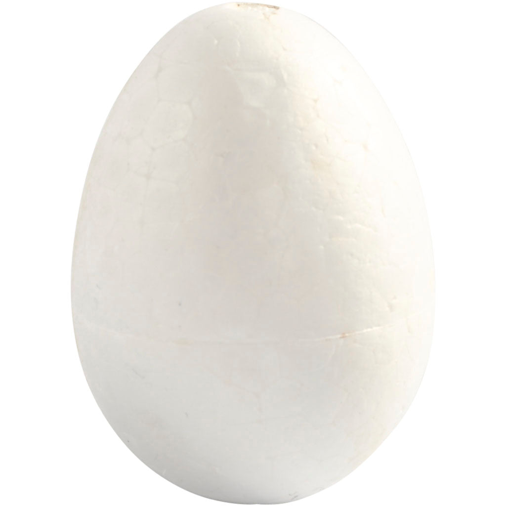 Creativ company eggs, h: 6 cm, white, 5 pieces 1 box