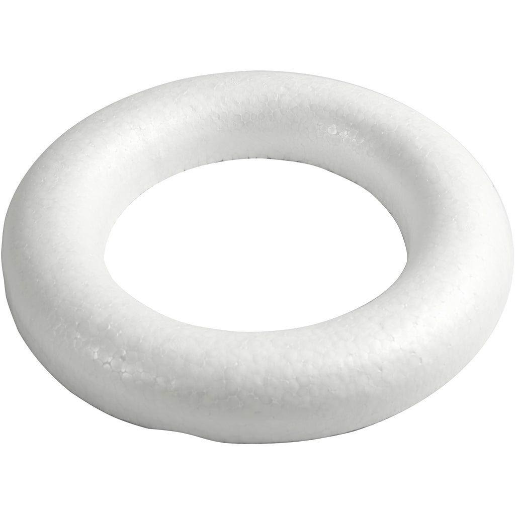 Creativ company styrofoam rings with flat back, 30cm