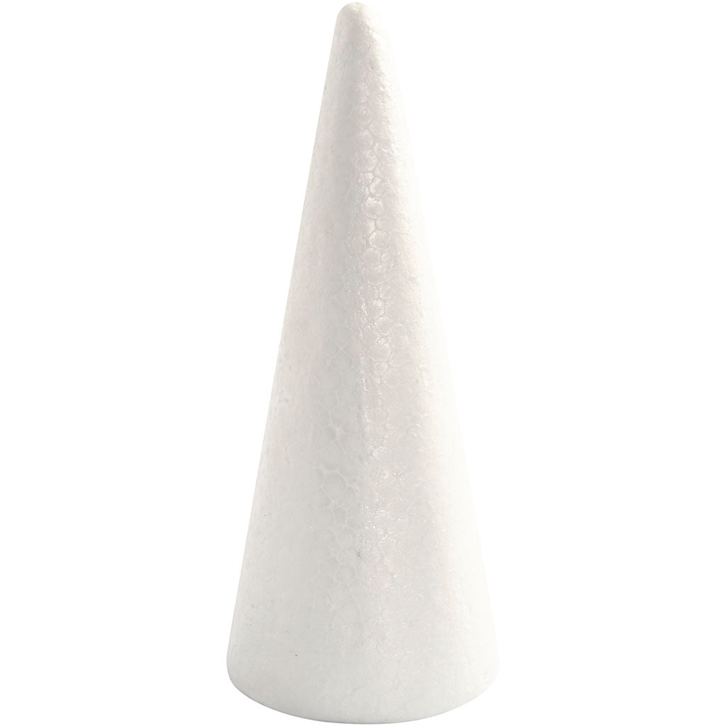 Creativ company cones, h: 19.5 cm, d 7 cm, white, 1 piece