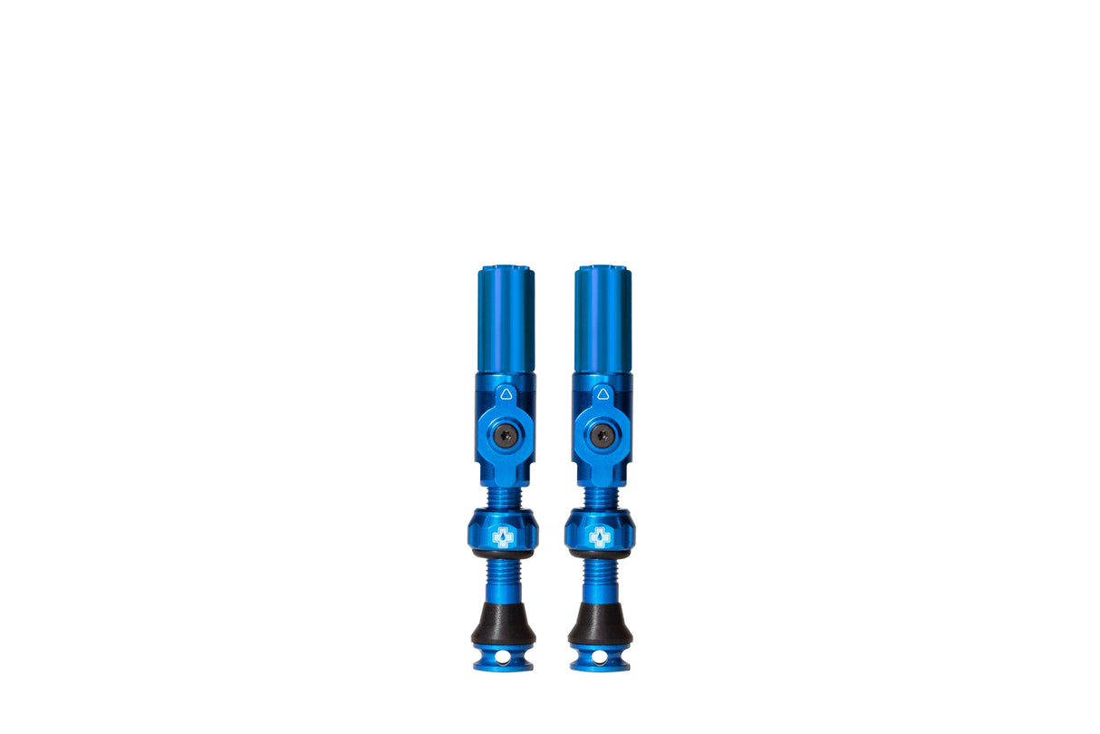 Muc-off tubeless ventiel big bore hybrid medium blue auto schräder ventiel 35mm