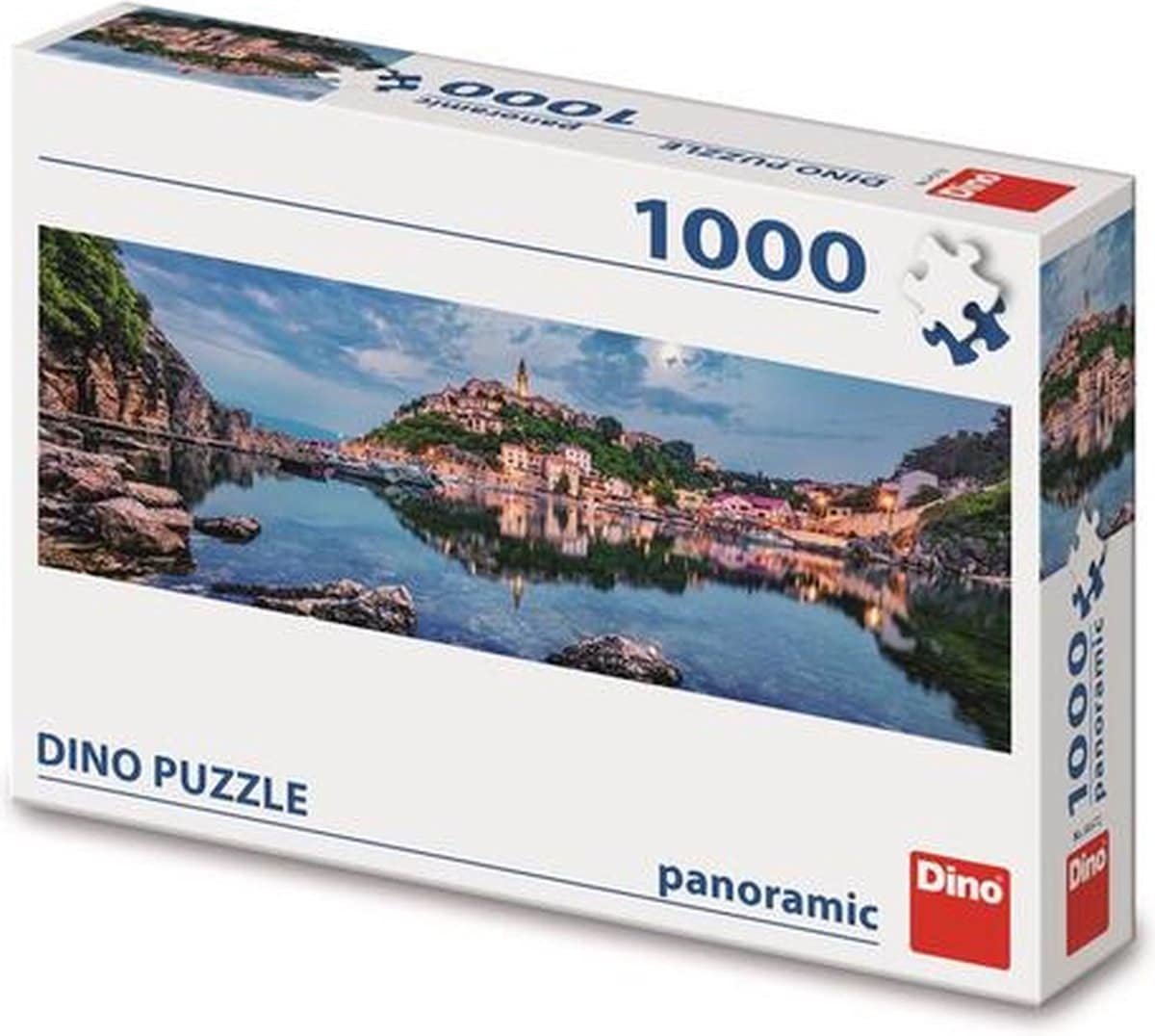 Dinotoys dino puzzle - panoramic jigsaw puzzle of the island of Krk - 1000 pieces