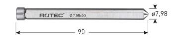 Rotec centreerpen ø7.98mm l=90mm