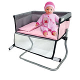Doll changing table gray pink 39x25x39cm