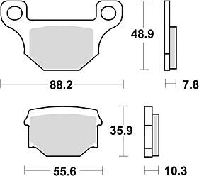 Trw remblokken mcb765 brake pad mcb 765 organic standard