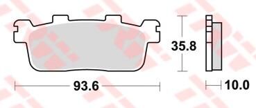 Trw remblokken mcb821 brake pad mcb 821 organic standard