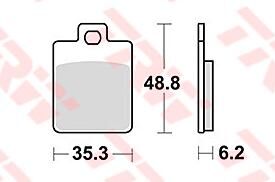 Trw remlokken mcb827 brake pad mcb 827 srm sintered metal