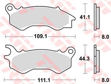 Trw remblokken mcb833 brake pad mcb 833 organic standard