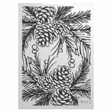 Tonic studios • timeless tidings pinecone parade 3d embossing folder