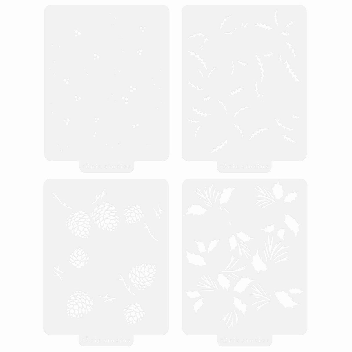Tonic studios • timeless tidings 4 stencil set
