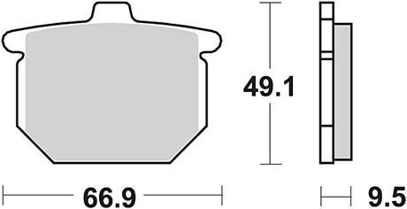 Trw remblokken mcb 54 brake pad mcb 54 organic standard