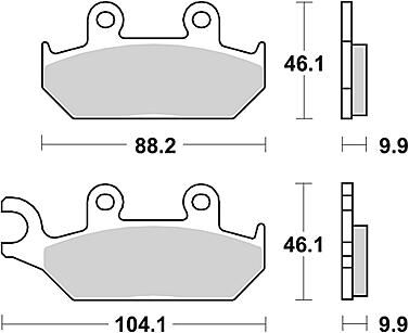 Trw remblokken mcb 627 brake pad mcb 627 organic standard
