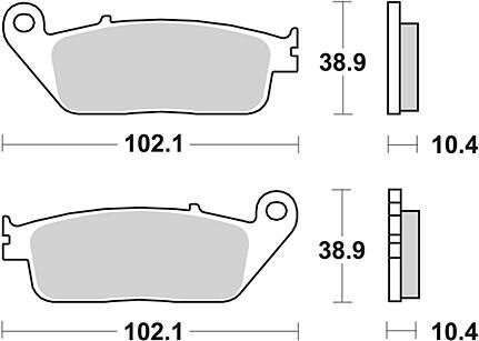 Trw remblokken mcb 631 brake pad mcb 631 organic standard