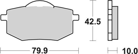 Trw remblokken mcb 587 brake pad mcb 587 organic standard