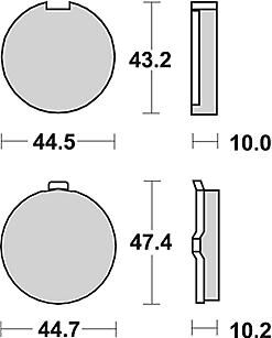 Trw remblokken mcb 513 brake pad mcb 513 organic standard