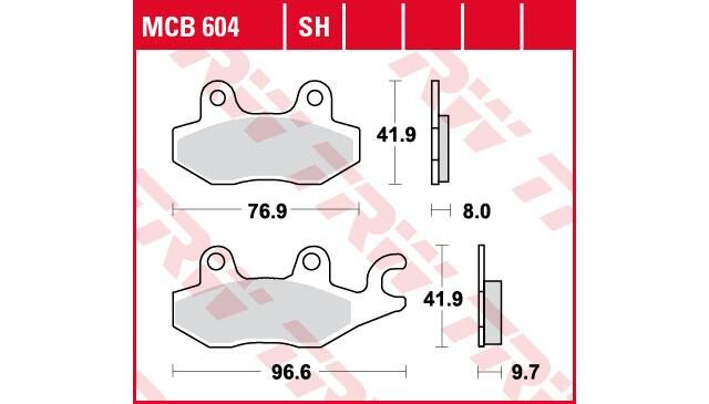 Trw brake pads mcb 604