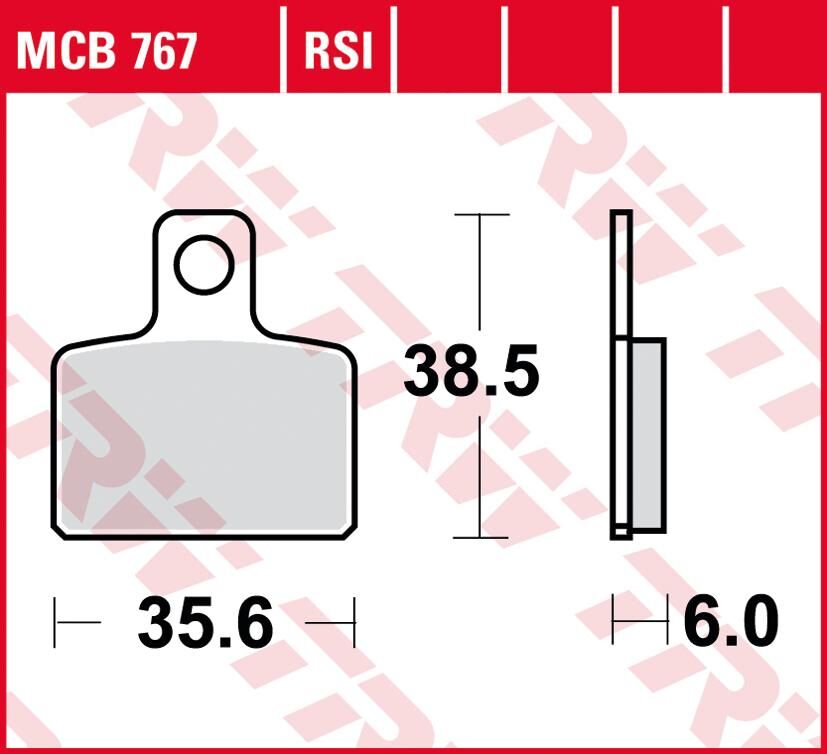 Trw remblokken mcb 767 brake pad mcb 767 rsi sin.metal offr.racing