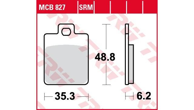 TRW brake pads MCB827 brake pad MCB 827 organic standard