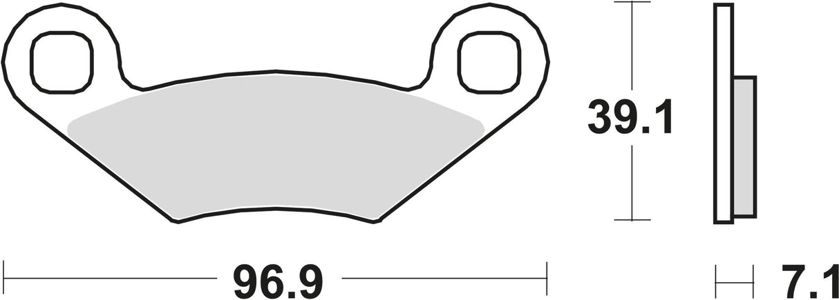 Trw remblokken mcb 619 brake pad mcb 619 organic standard
