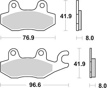 Trw remblokken mcb 615 brake pad mcb 615 organic standard