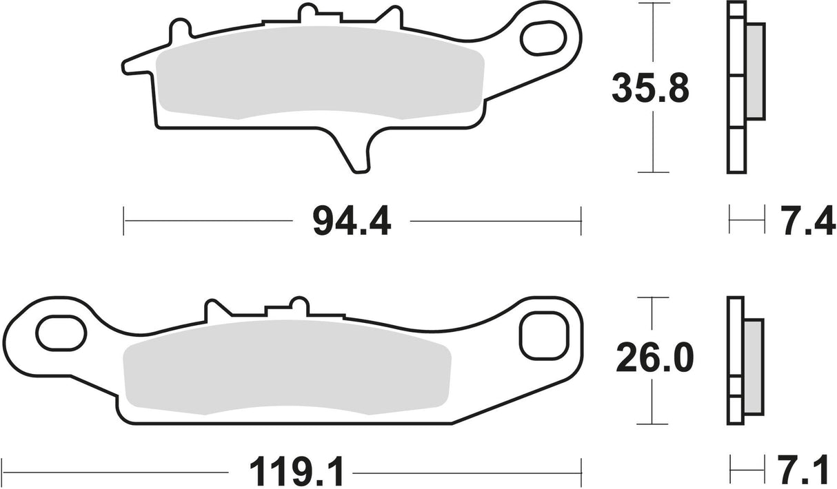 Trw remblokken mcb 757 brake pad mcb 757 si sintered metal