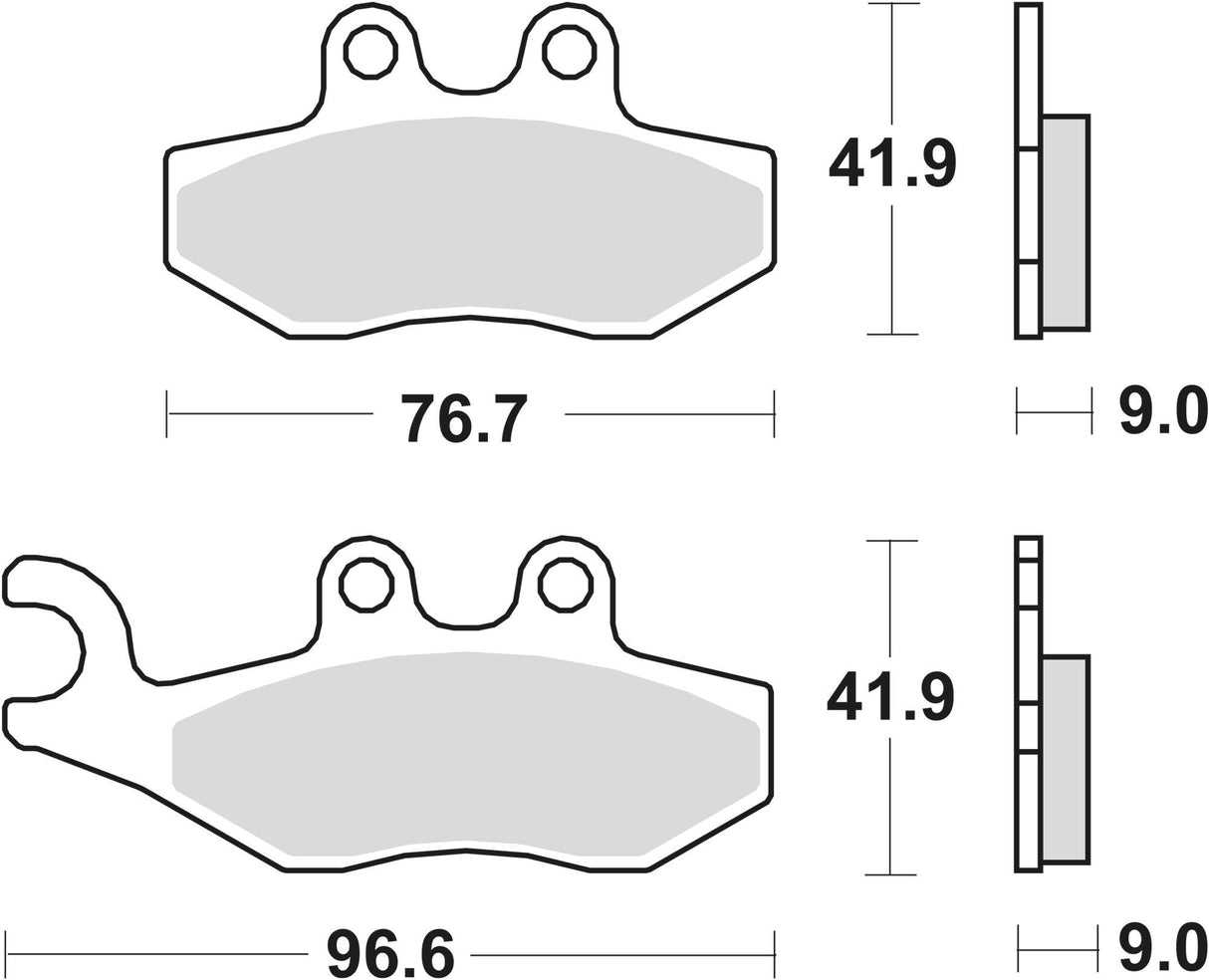 Trw remblokken mcb 744 brake pad mcb 744 srm sintered metal