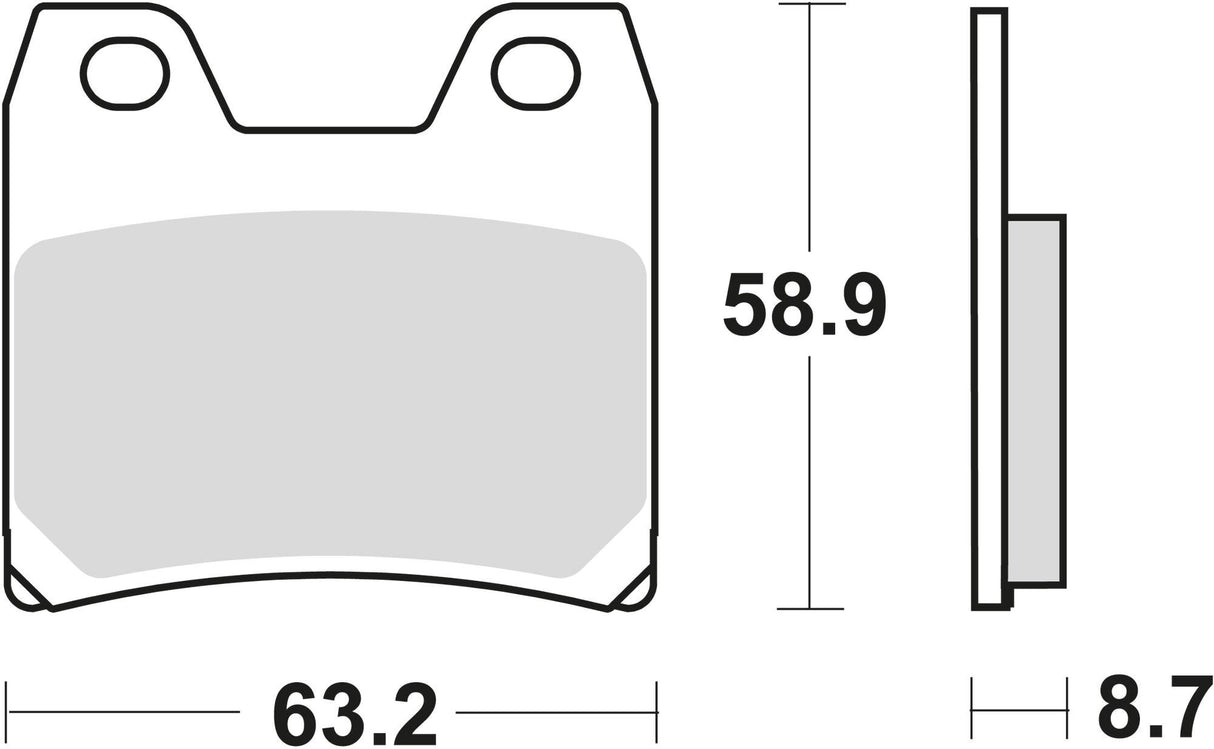 Trw remblokken mcb 725 brake pad mcb 725 organic standard