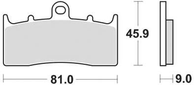 Trw -lucas remblok mcb 736 brake pad mcb 736 organic standard