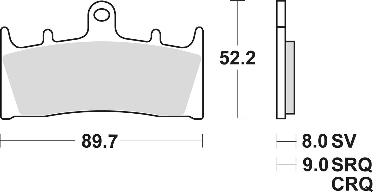 Trw remblokken mcb 659 brake pad mcb 659 sv sintered metal