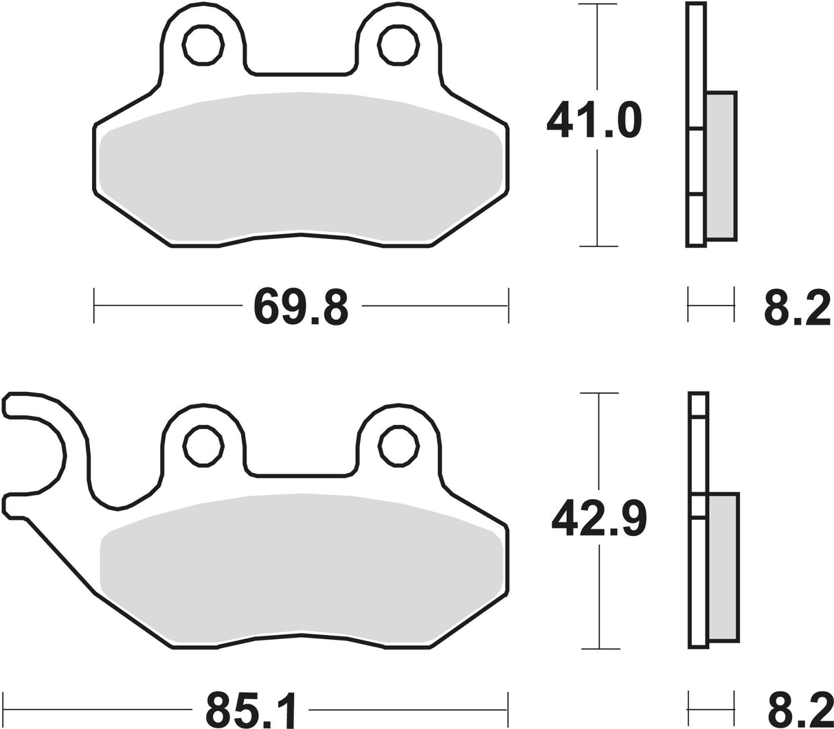 Trw remblokken mcb 684 brake pad mcb 684 organic standard