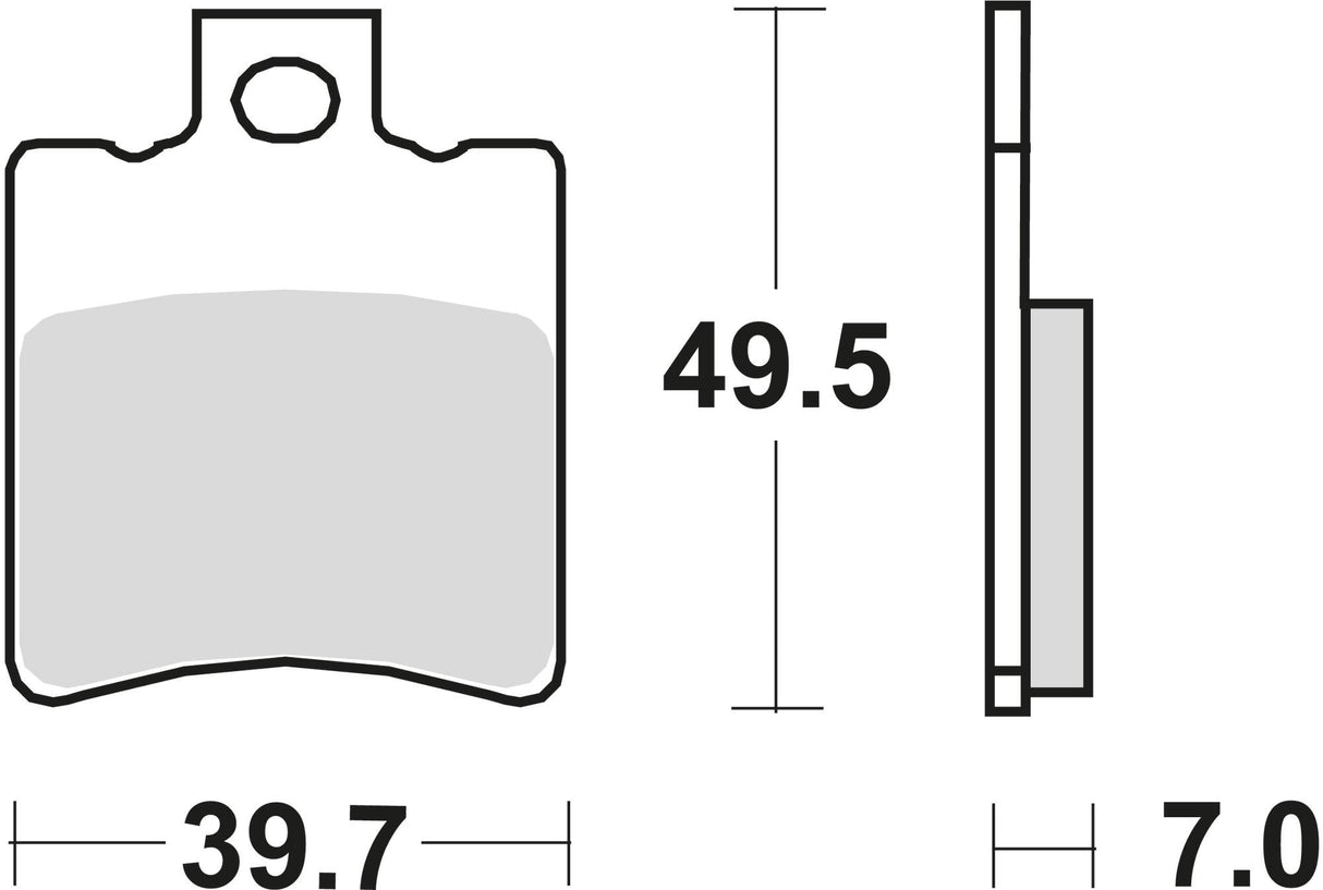 Trw remblokken mcb 696 brake pad mcb 696 organic standard